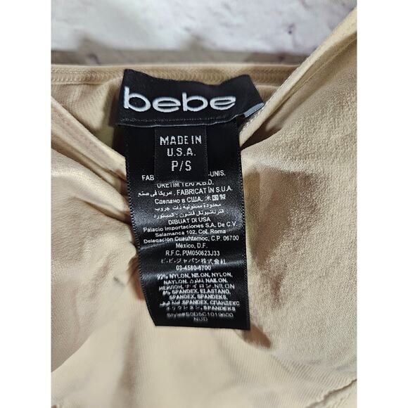 Bebe Women's Camisole Tank Smoothing Tummy Control Small Padding Beige - Picture 4 of 7